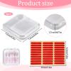 4PCS Press on Nail Storage Box Container with 30PCS Adhesive Double Sided Tape for Fake Nails Storage Case, False Nail Container Artificial False Nails Box Organizer for Business Art Salon view 2