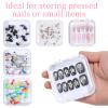 4PCS Press on Nail Storage Box Container with 30PCS Adhesive Double Sided Tape for Fake Nails Storage Case, False Nail Container Artificial False Nails Box Organizer for Business Art Salon view 4