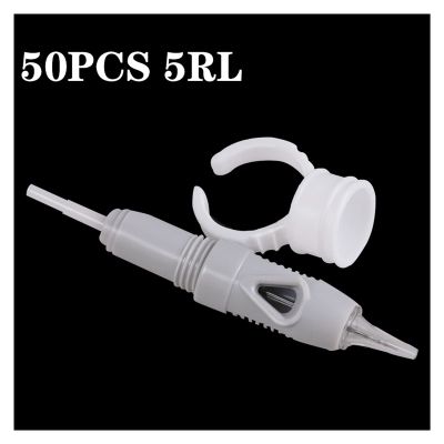 50/100pcs Screw Tattoo Needles Microblading Cartridge Needle for Charmant Device Permanent Makeup Machine Pen Tattoo Machine(50pcs 5RL)