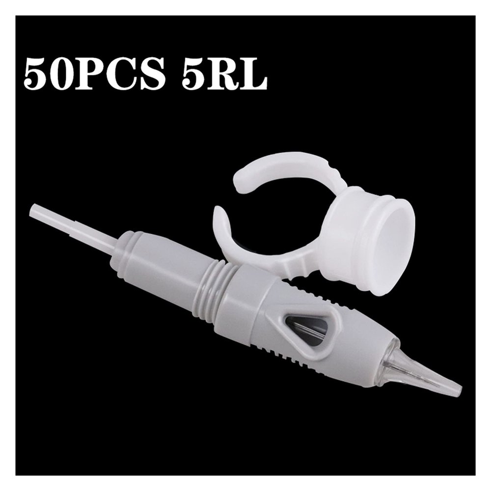 50/100pcs Screw Tattoo Needles Microblading Cartridge Needle for Charmant Device Permanent Makeup Machine Pen Tattoo Machine(50pcs 5RL)