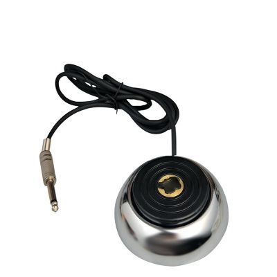 360 Stainless Steel Round Professional Tattoo Foot Pedal For Power Switch Tattoo Power Supply Accessories