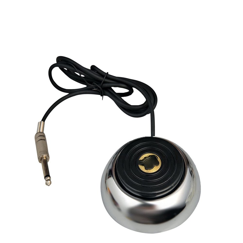 360 Stainless Steel Round Professional Tattoo Foot Pedal For Power Switch Tattoo Power Supply Accessories