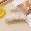 1 Pcs Medium Hair Claw Clips for Thin Hair, 3.5 Inch Stylish Hair Clips for Women, Birthday Party, Daily Use (Beige 03) view 1