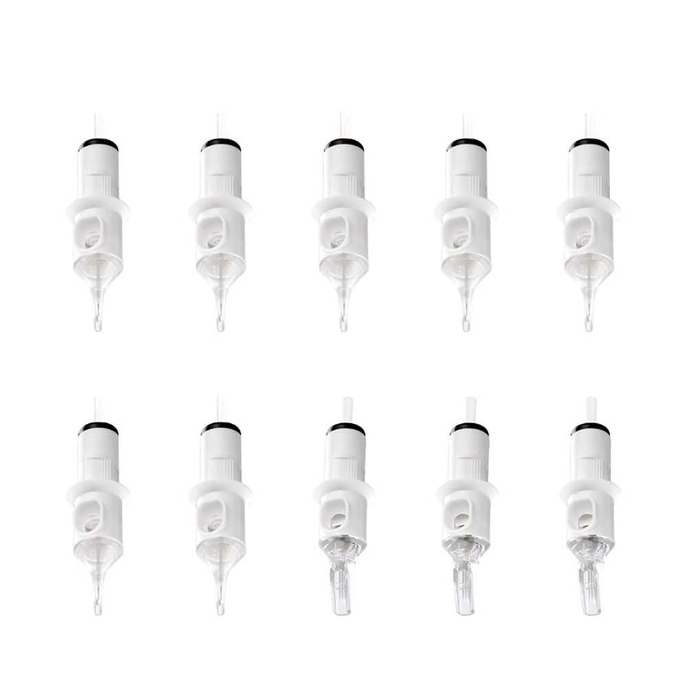 Cartridge Tattoo Needle 10/20PC Mixed RL RS M1 0.35MM Round Liner Professional Sterilized Safety Disposable Cartridge Needle(10PCS Mixed Needle)