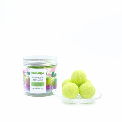SAHIPUB Exfoliating Body Scrub | Candy Sugar Body Scrub | Removes Dead, Dry Skin for a Soft & Hydrated Feel | Nourishing Essential Body Care (GREEN APPLE)