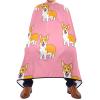 Cute Dogs Pink Barber Aprons Professional Hair Cape, Hair Cape for Haircuts 64.9 In x 55.1 In view 2