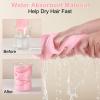 Basumee Microfiber Hair Towel Wrap for Kids 2 Pack Rapid Drying Hair Towel with Button Hair Turbans for Wet Hair Wraps Head Towel Wrap for Women and Girls view 2