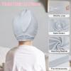 Basumee Microfiber Hair Towel Wrap for Kids 2 Pack Rapid Drying Hair Towel with Button Hair Turbans for Wet Hair Wraps Head Towel Wrap for Women and Girls view 3