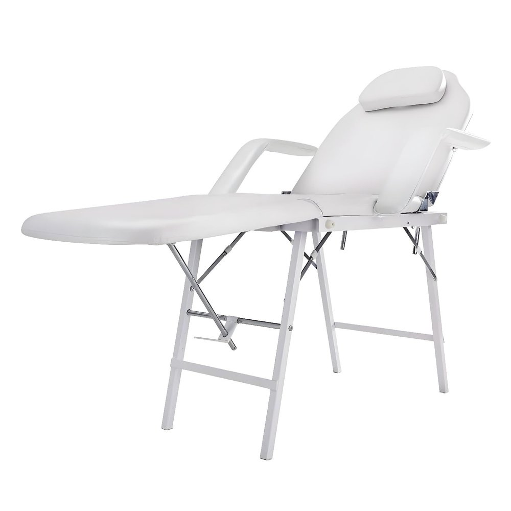 Portable Folding Dental Tattoo Chair, Mobile Adjustable Massage Table with Storage Bag, Esthetician Bed Foldable for Beauty Salon Spa Barber Shop White