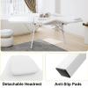 Portable Folding Dental Tattoo Chair, Mobile Adjustable Massage Table with Storage Bag, Esthetician Bed Foldable for Beauty Salon Spa Barber Shop White view 4