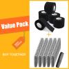NICEMOVIC 5 Rolls Disposable Barber Paper Neck Strips and 150 Pack Pocket Combs for Men view 1