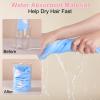 Basumee Microfiber Hair Towel Wrap for Kids 2 Pack Rapid Drying Hair Towel with Button Hair Turbans for Wet Hair Wraps Head Towel Wrap for Women and Girls view 2
