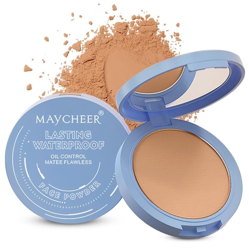 Face Powder - Lasting Waterproof Face Powder, Waterproof Long Lasting Finishing Powders, Lightweight Oil Control Facial Powders for Face (06# CAPPUCCINO)
