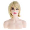 Baruisi Blonde Short Hair Wigs for Women Synthetic Straight Natural Looking Cosplay Wig with Bangs view 2