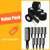 NICEMOVIC 5 Rolls Disposable Barber Paper Neck Strips and 10 Pack Barber Hair Cutting Combs view 1