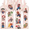 100Sheets Mario Temporary Tattoos for Kids,Cartoon Mario Temporary Tattoos Gift For Fan Birthday Party Decorations for Girl Boys Home Activity Class Prizes Carnival Christmas Rewards view 1