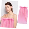 10 Pcs Bathing Skirts Non Woven Spa Wear Versatile Breast Wraps Bath Shirts Fits for Spa and Skincare Services Pink view 3