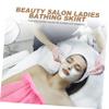 10 Pcs Bathing Skirts Non Woven Spa Wear Versatile Breast Wraps Bath Shirts Fits for Spa and Skincare Services Pink view 4
