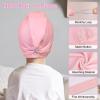 Basumee Microfiber Hair Towel Wrap for Kids 2 Pack Rapid Drying Hair Towel with Button Hair Turbans for Wet Hair Wraps Head Towel Wrap for Women and Girls view 3