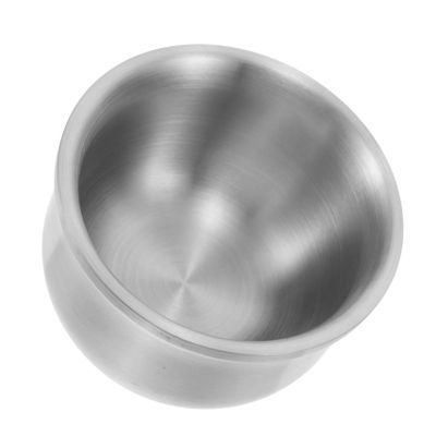 HOUDERCO Stainless Steel Shaving Soap Bowl Durable Easy to Clean Wet Shaving Mug for Men Compact Design for Travel Grooming Face Cleansing Tool