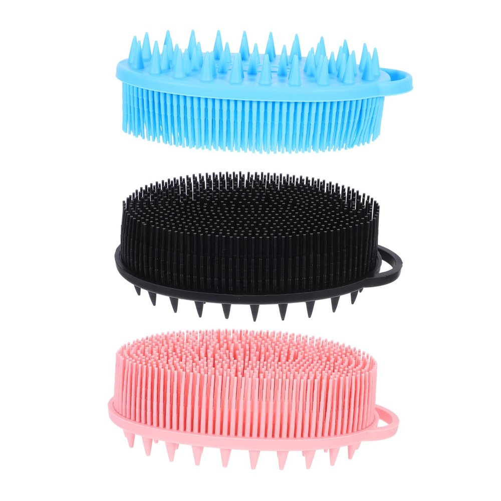 Anneome 3pcs Exfoliating Shower Brush for Sensitive Skin Ergonomic Design for Bath Tool for Gentle Cleansing and Skin Care
