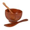 BCOATH Natural Facial Mask Mixing Bowl Wooden Spa Tools Applicator Spoon Spatula for Skincare view 1