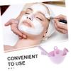 PartyKindom 1 Set Silicone Face Mask Mixing Bowl DIY Skincare Tool Kit for Women for Mixing Facial Masks with Enhanced Effectiveness and Unique Spill Prevention Design view 3