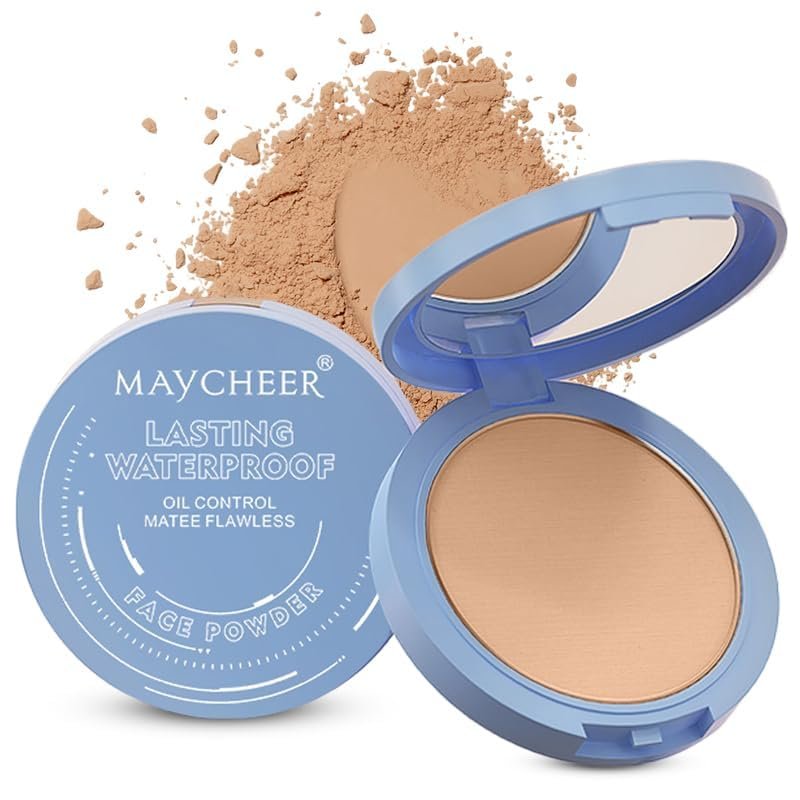 Face Powder - Lasting Waterproof Face Powder, Waterproof Long Lasting Finishing Powders, Lightweight Oil Control Facial Powders for Face (05# SOFT HONEY)