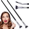 2 Pcs Black Folding Angle Lash Brush, Folding Angle Scalloped Lash Brush for Daily Makeup, Eyelash Comb Separator Makeup Tool for Eye Makeup view 1