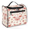 Adornori Cute Pig Faces Travel Toiletry Bag for Men and Women, Large Hanging Makeup Bag Organizer Toiletries Bag for Travel, Pink Pig Cosmetic Bag with Handle view 1