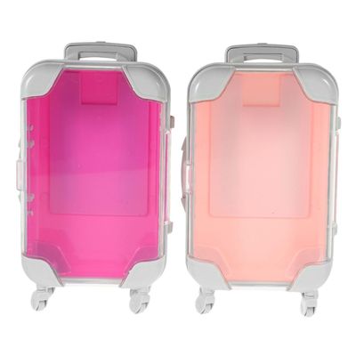 DIYEAH 2pcs Lash Storage Case Makeup Suitcase for Travel Home Portable Eyelash Organizer Small Cosmetic Case for Women