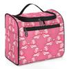 Adornori Pink Travel Toiletry Bag for Men and Women, Large Hanging Makeup Bag Organizer Toiletries Bag for Travel, Bow Cosmetic Bag with Handle view 1
