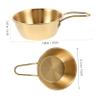 DEARMAMY Men Shaving Soap Bowl with Stylish Gold Handle Stainless Steel Lathering Mug for Comfortable Shaving Travel Friendly Grooming Accessory for Use view 2