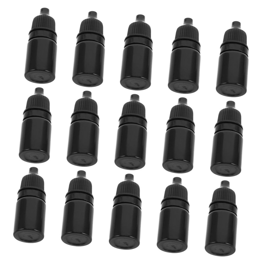 GOOHOCHY 50pcs Portable Dropper Bottles Plastic Travel Eye Drop Bottles Uv Protection Leakproof Cap