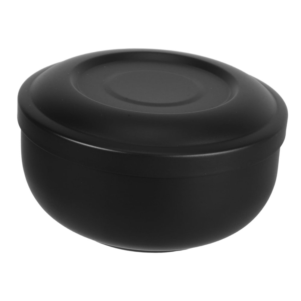 STOBAZA Stainless Steel Shaving Bowl with Lid Mixing Bowl for Men Travel Friendly Shaving Accessory Efficient Brush Drying Stand for Home