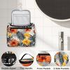 Adornori Tropical Leaves Flower Travel Toiletry Bag for Men and Women, Large Hanging Makeup Bag Organizer Toiletries Bag for Travel, Floral Cosmetic Bag with Handle view 3