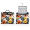 Adornori Tropical Leaves Flower Travel Toiletry Bag for Men and Women, Large Hanging Makeup Bag Organizer Toiletries Bag for Travel, Floral Cosmetic Bag with Handle view 4