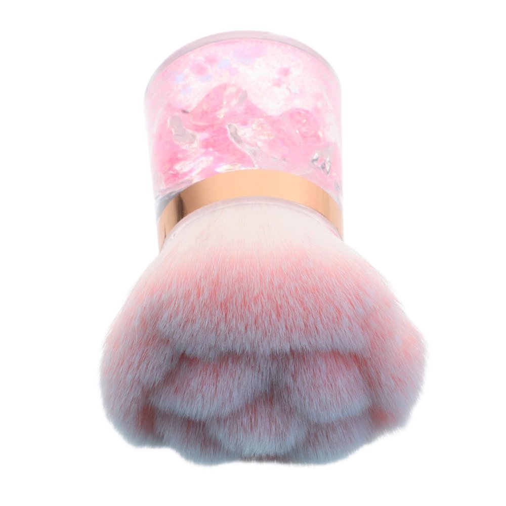 Healeved Flower Nail Dust Brush Soft Bristles for Gentle Nail Cleaning Portable Makeup Tool for Manicure Beauty Stylish Floral Design for Home Salon Use