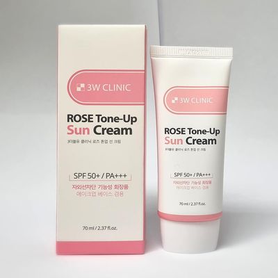 3W CLINIC Rose Sun Cream, SPF50+ PA+++, 2.37 fl oz/Korea-Beauty/Korea Made