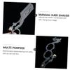 DECOMELODY Double Ring Manual Folding Razor Stand for Men  Multi-Purpose Hairdressing and Shaving Tool Compatible Oil Head Carving Razor Blades Not Included view 4