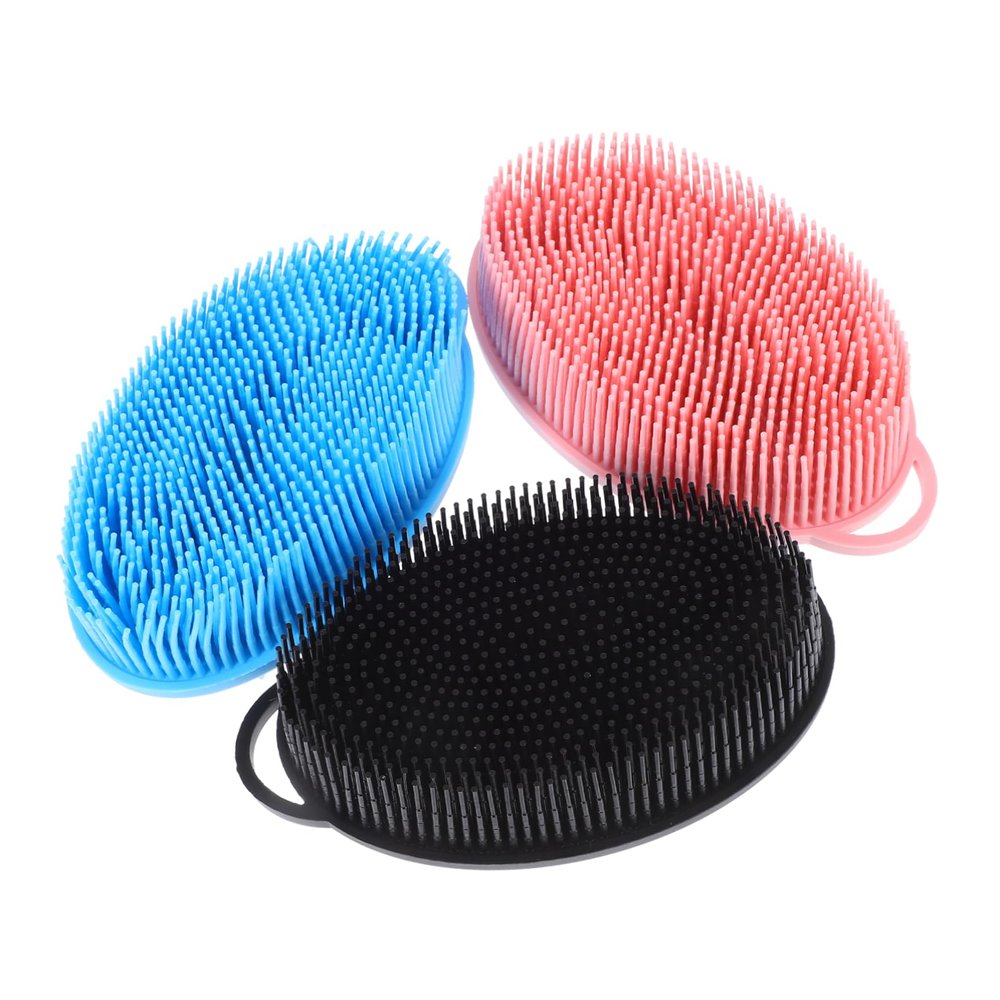WRITWAA 3pcs Exfoliating Soft Bath Brush for Sensitive Skin Easy to Clean Gentle Shower Scrubber for All Skin Types