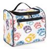 Adornori Paw Print Travel Toiletry Bag for Men and Women, Large Hanging Makeup Bag Organizer Toiletries Bag for Travel, Paw Print Pet Animal Cosmetic Bag with Handle view 1