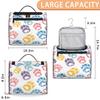 Adornori Paw Print Travel Toiletry Bag for Men and Women, Large Hanging Makeup Bag Organizer Toiletries Bag for Travel, Paw Print Pet Animal Cosmetic Bag with Handle view 2