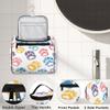 Adornori Paw Print Travel Toiletry Bag for Men and Women, Large Hanging Makeup Bag Organizer Toiletries Bag for Travel, Paw Print Pet Animal Cosmetic Bag with Handle view 3