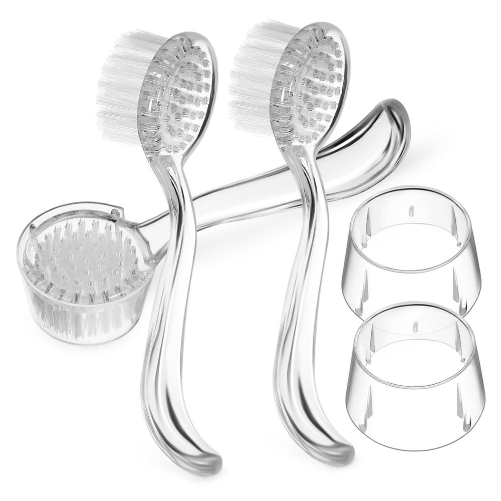 DECOMELODY 3Pcs Fingernail Scrub Brush with Ergonomic Handles Protective Covers Durable Nail Cleaning Brush for Manicure Pedicure for Fingernails Toenails Cleaning