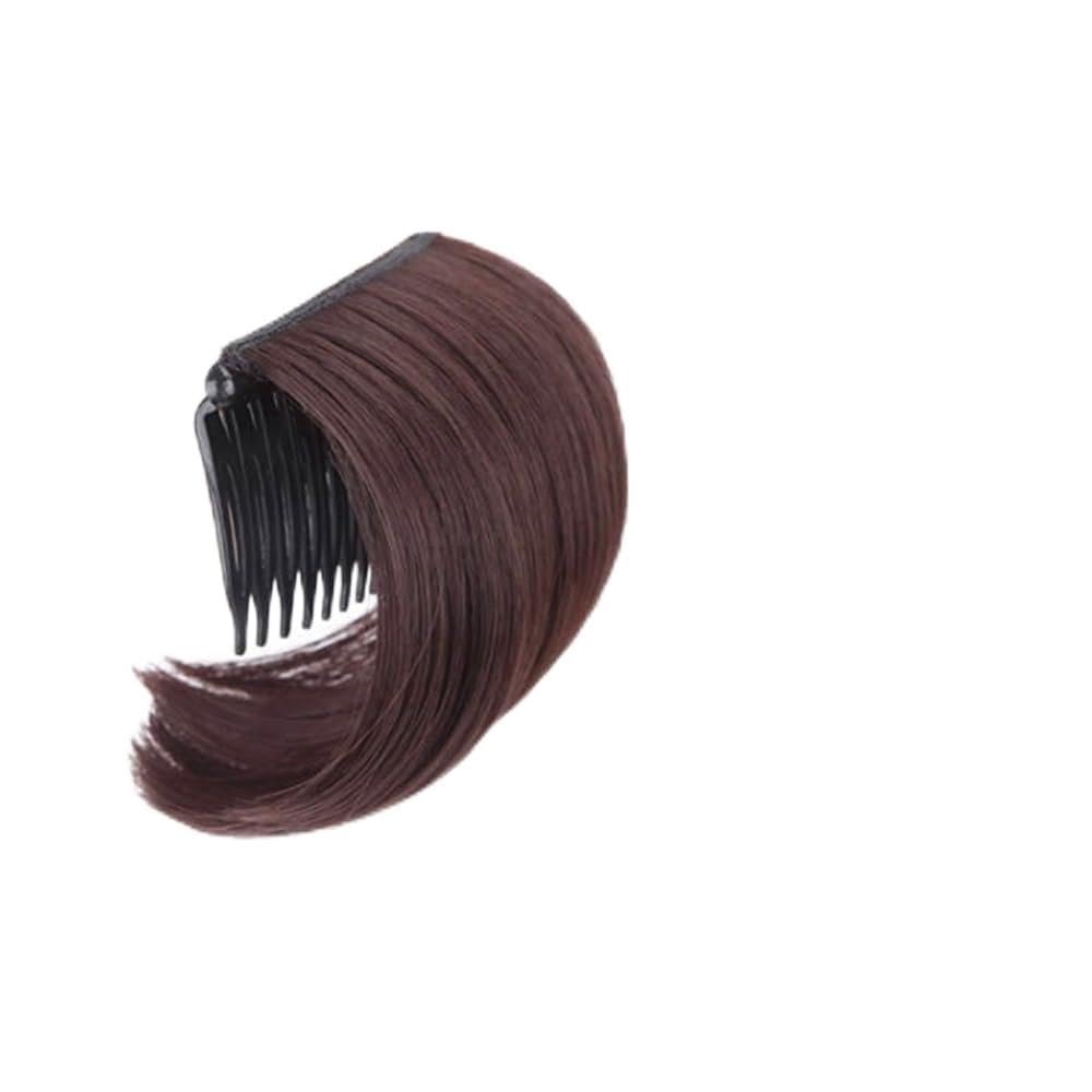 yanzhuen001 Bun Wig, Synthetic Hair Fluffer Comb Raising Cushion for Ultimate Volume,Ideal for Women & Girls' Bun Styling,Messy Bun Wig(Dark brown)