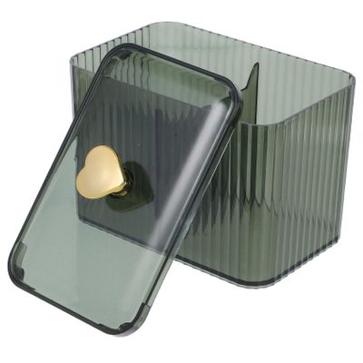 Alipis Cotton Pad Holder with Divided Compartments Makeup Organizer for Lipsticks Cotton Swabs and Bathroom Accessories Versatile Storage for Vanity and Office Spaces