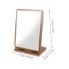 ABOOFAN Adjustable Makeup Vanity Mirror Swivel Base 360-Degree Rotation Table Mirror for Bedroom and Bathroom Wooden Stand Aesthetic Desk Decor view 2