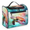 Adornori Ocean Turtle Travel Toiletry Bag for Men and Women, Large Hanging Makeup Bag Organizer Toiletries Bag for Travel, Sea Turtle Cosmetic Bag with Handle view 1