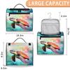 Adornori Ocean Turtle Travel Toiletry Bag for Men and Women, Large Hanging Makeup Bag Organizer Toiletries Bag for Travel, Sea Turtle Cosmetic Bag with Handle view 2